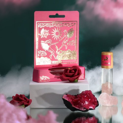 MAGIC ESSENCE - olejový parfum s roll-on s minerálmi - Magic essence: Tarot Sila - minerál Kryštál - esencie Jazmín a Ylang ylang