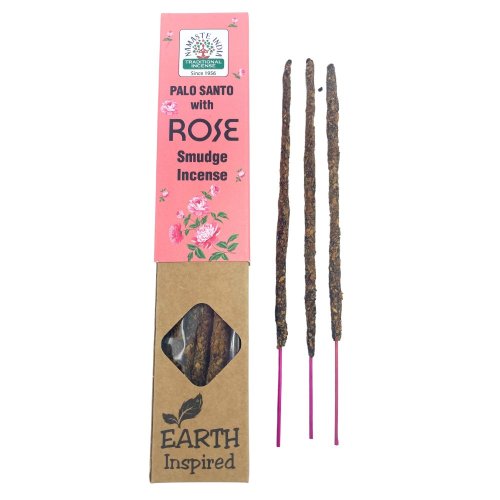 Vydymovacie tyčinky inšpirované Zemou - Palo santo a byliny - Byliny a živice: Palo santo s ružou